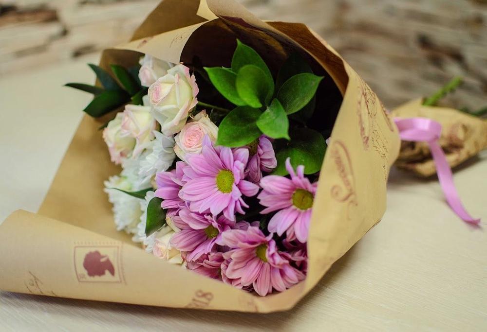 Букет цветов из: Розы и Хризантемы в Полтавском