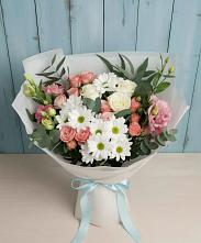 Букет цветов из:  Розы, Лизиантусы и Хризантемы #REPLACE_PRED# Полтавском