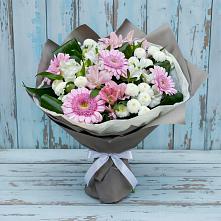 Букет цветов из:  Герберы, Альстромерии и Хризантемы в Полтавском
