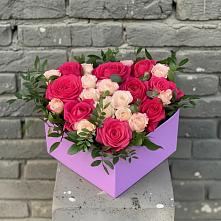 Цветочная композиция из Розы в коробке в Полтавском