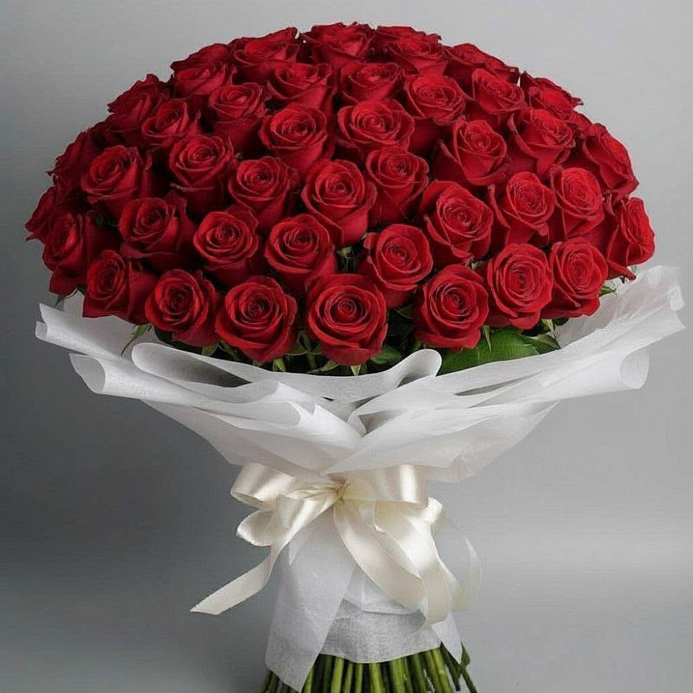 Букет 101 Красная роза Блэк Мэджик в Полтавском
