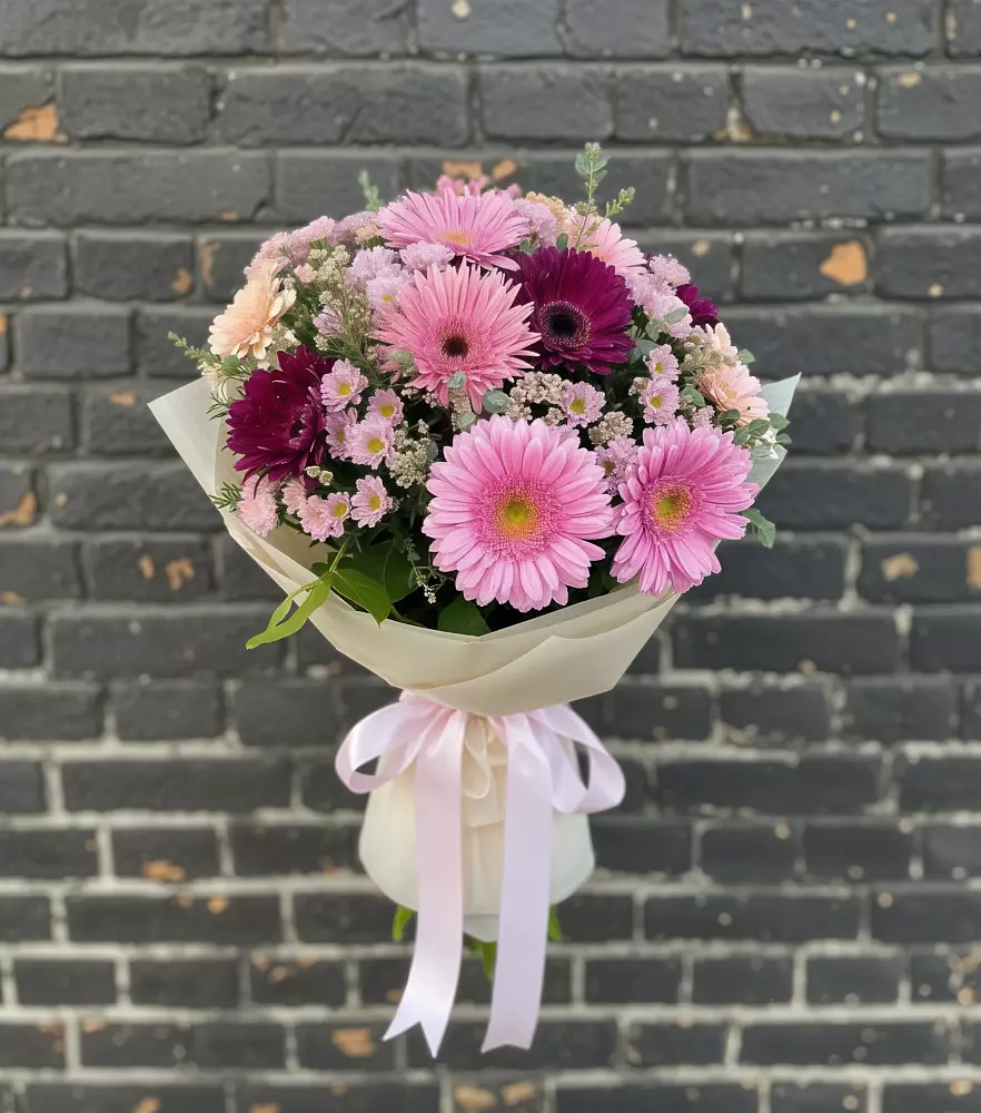 Букет цветов из: Герберы и Хризантемы в Полтавском