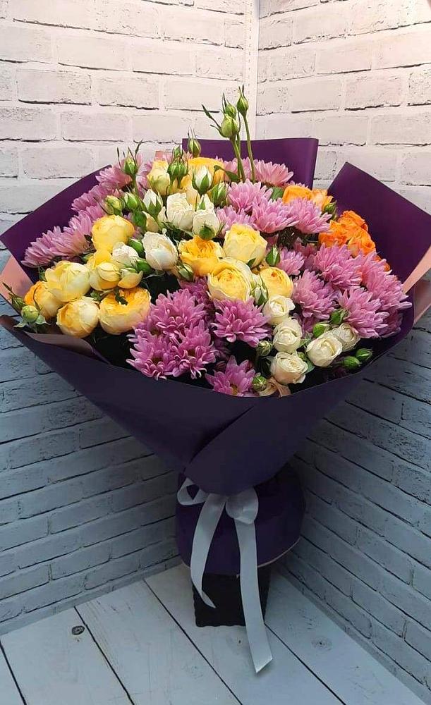 Букет цветов из: Хризантемы и Розы в Полтавском
