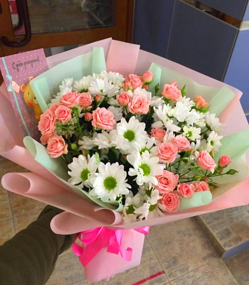 Букет цветов из: Розы и Хризантемы в Полтавском