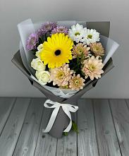 Букет цветов из:  Розы, Герберы и Хризантемы #REPLACE_PRED# Полтавском