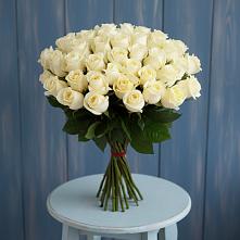 Букет 51 Белая роза Эдлесс Лав в Полтавском