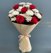 Букет цветов из:  Розы и Хризантемы в Полтавском