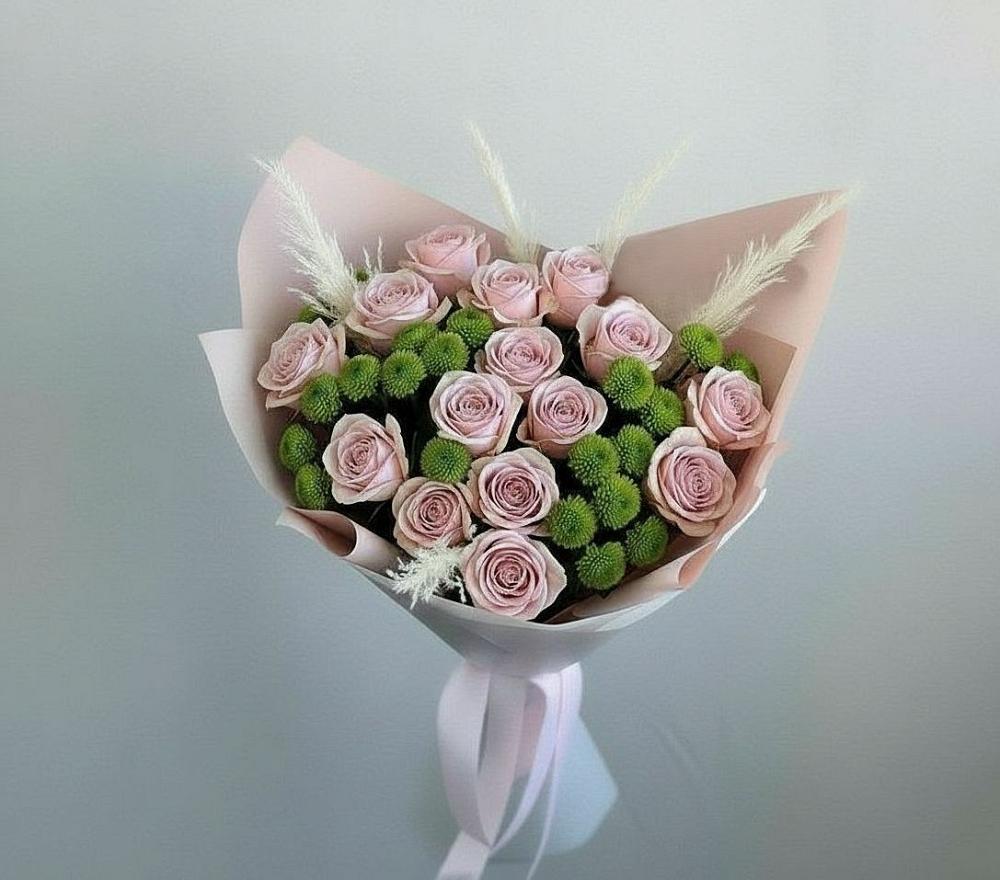 Букет цветов из: Розы и Хризантемы в Полтавском