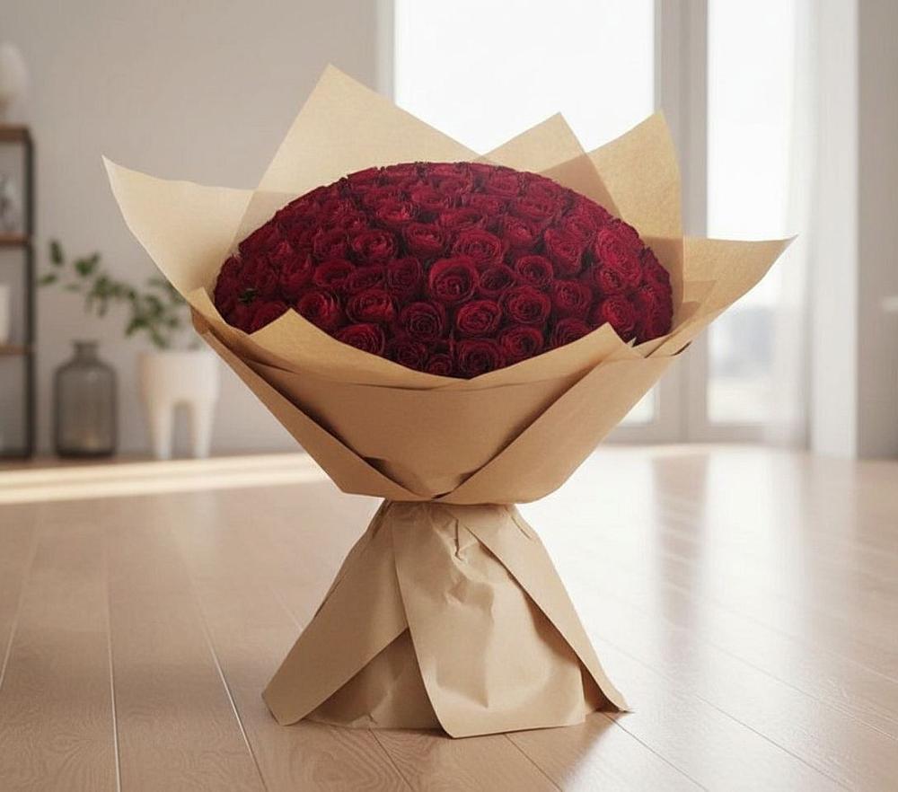 Букет 101 Красная роза в Полтавском