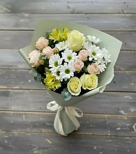 Букет цветов из:  Альстромерии, Розы и Хризантемы #REPLACE_PRED# Полтавском
