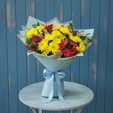 Букет цветов из:  Альстромерии и Хризантемы в Полтавском