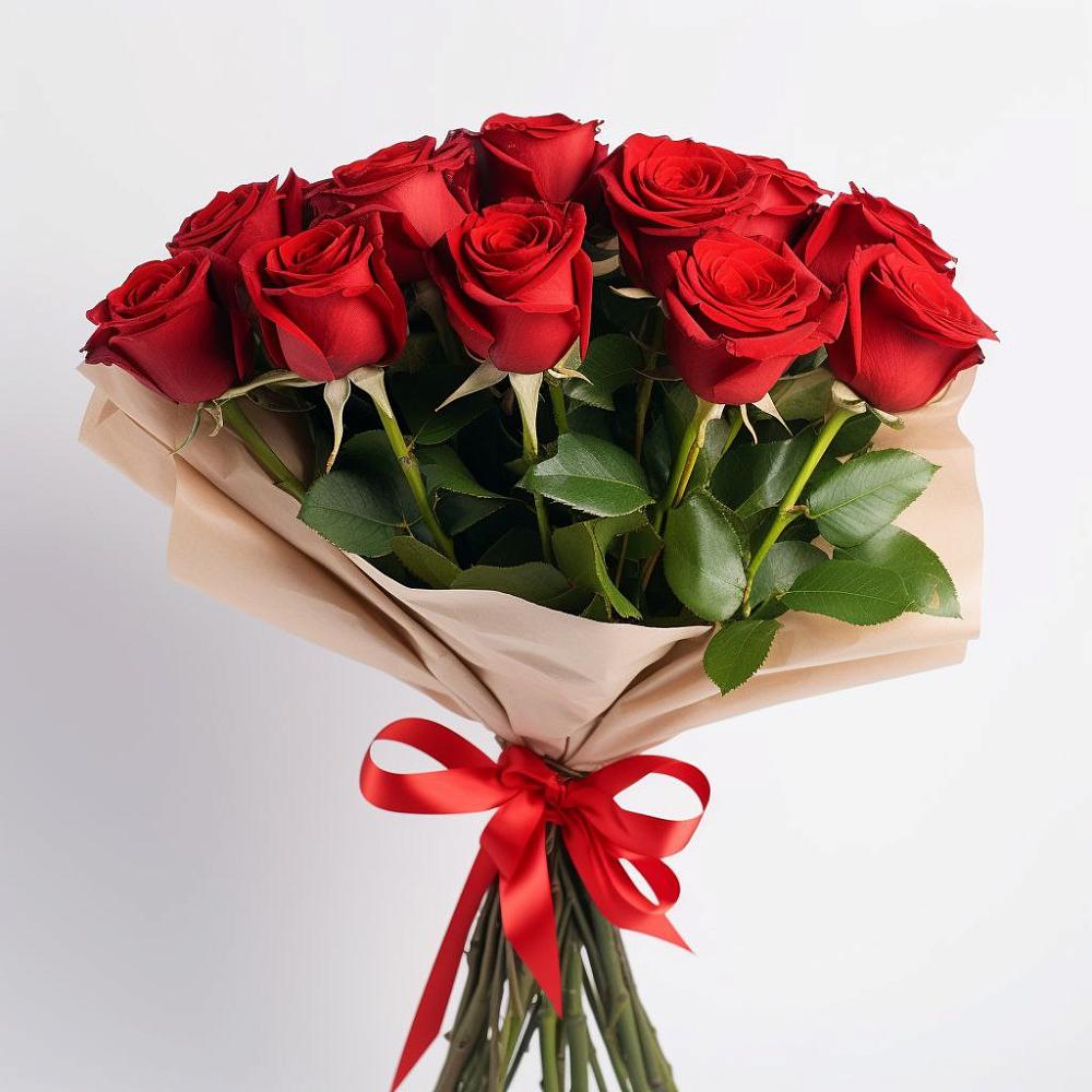 Букет 11 Красных роз Эдлесс Лав в Полтавском